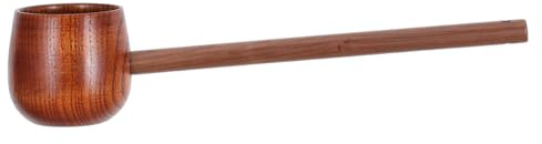 CLISPEED Wooden Water Ladle Made of Brown Wood with Long Handle, Practical Water Scoop Compact Design that’s Not Easy to Slip for Home and Restaurant Use for Kitchen, Garden and Tea