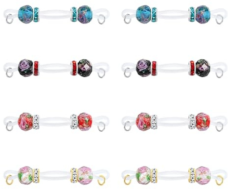 MODRSA Capezzolo-Piercing Piercing-Gioielli Capezzolo: 3 PCS Anelli di Corallo Sliver Finti capezzoli Regolabile Non Pierc con Ciondolo a Farfalla
