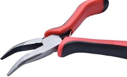 MAQNSCO Hair Extensions Plier for Micro Link and Ring, Feather Extension, Beads Opener & Removal Tool Red