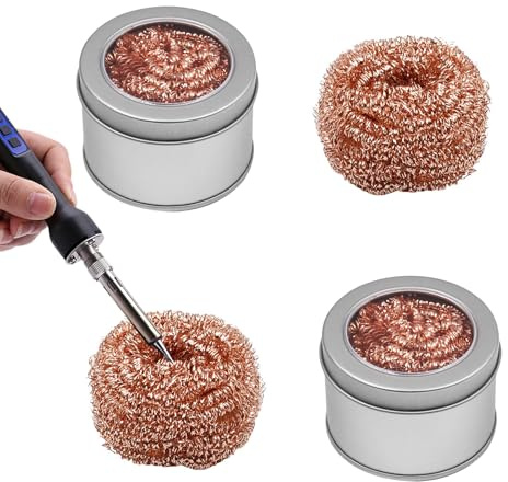 LWLWA Soldering Tip Cleaners, Lötschwamm, 4 Stück | Zubehör Lötwerkzeug, Lötspitzenreiniger aus Messing, Geeignet zum Reinigen von Lötkolben und Lötspitzen