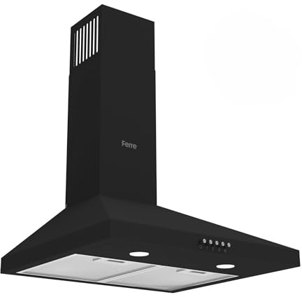 Ferre PH500-INV-PBL 50cm SilentArt Pyramid Chimney Hood - Black