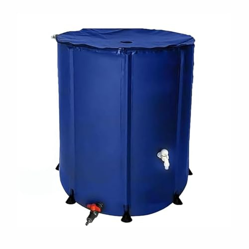 Collapsible Rain Barrel Water Storage Containers,Portable Rainwater Collect System Water Tank to Collect Rainwater from Gutter Downspout Water Catcher(Blue,13 gallons)