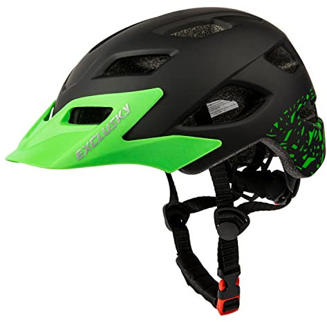 Exclusky Fahrradhelm Kinder Jungen, Kinder Fahrradhelm Mädchen für BMX Helm Kinder Radhelm Skaterhelm Verstellbar Kinderhelm Kinderfahrradhelm Fahrrad Helm Kind 50-57CM (ab 5-13 Jahre)