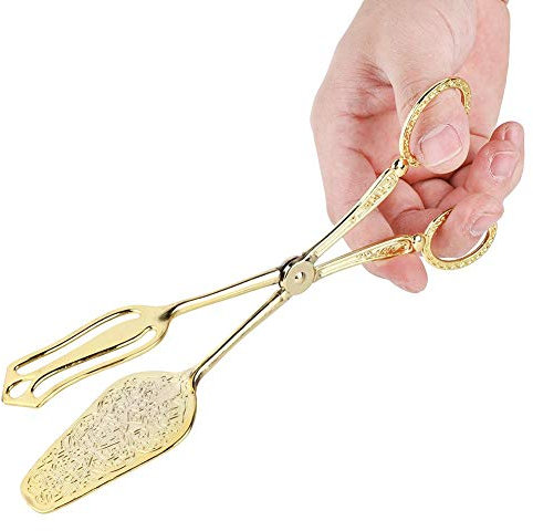 Topincn Pinza Per Dolci Oro Per Pane E Verdure Morsetti Per Torta, Buffet, Pinze Per Barbecue, In Stile Retrò Arabo Gold