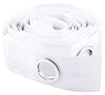 INCREWAY Curtain Tape, 10m (10.9Yards) Drapery Curtain Heading Grommet Tape for Perforated Curtains Header DIY Decoration, White