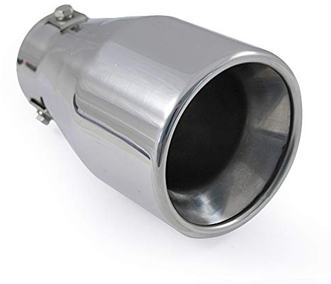 Auspuffblende Endrohr Endstuck Auspuff Blende Schalldampf Sportauspuff Universell Schalldampf Sport Tuning Optik Edelstahl Rund von 42mm bis 55mm