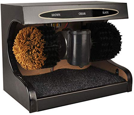 NNHDWS Pulidora De Zapatos Automática De La Máquina Pulidora Automática Limpiabotas, Fotoeléctrico Automático De Inducción Betún, Conveniente para El Hogar De La Sala,Negro