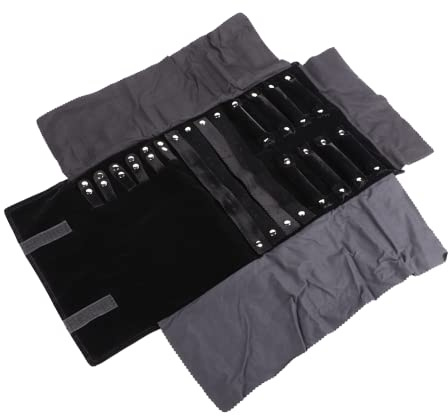 Estuche de Viaje para Joyas, Pendientes multifuncionales portátiles Caja de Almacenamiento de Joyas, Bolsa de Rollo de joyería para aretes, Anillos, Collares, Pulseras