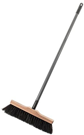 SIDCO Zimmerbesen Rosshaar mit Teleskopstiel Stubenbesen Rosshaarbesen Hausbesen Holz