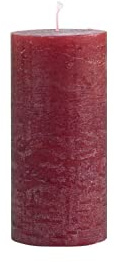 ukiyo Vela rústica de color rojo oscuro, varios tamaños, gruesa, decoración navideña, variante: diámetro de 7 cm, altura de 15 cm