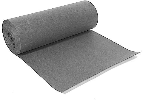 Filt 30 cm x 250 cm x 3 mm, mjuk dekorativ filt för gör-det-själv och sömnad, för filtmattor, underlägg, mörkgrå