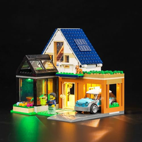 Set di luci a LED per Lego Family House and Electric Car 60398 (No Lego), set di illuminazione decorativa per Lego 60398 City Casa di famiglia con auto elettrica giocattolo creativo