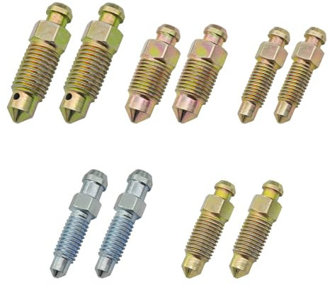 JNNJ 10 Stück Bremssattel Entlüftungsschrauben, Entlüfterschraube Für Motorrad Hauptbremszylinder, Scheibenbremssattel Entlüftungsschraube, Für Autos Motorrad Fahrrad