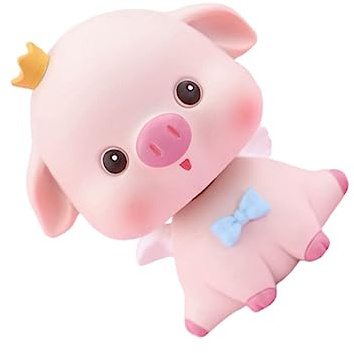 IMIKEYA Schweinchen Wackelkopf Deko Figur Harz Wohnzimmer Auto Tischdekoration Wohnaccessoire