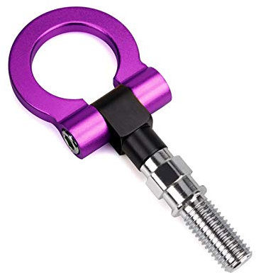 AbschleppöSe,Auto Abschlepphaken Aluminium Schmiede Vordere Abschlepphaken Vordere Anhängerhakenleiste (Color : Purple)