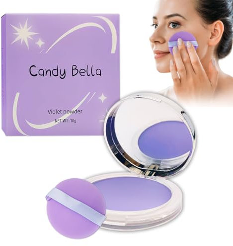 Maquillaje Mate de Lavanda, Polvo Fijador Facial, Polvos Matificantes de Control de Aceite, Duración Extendida