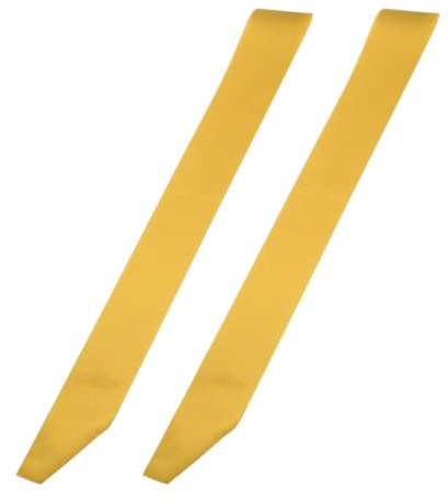 PATIKIL 63x4 Blank Satin Sash, 2 Pcs DIY Plain Sash Prom Queen Sashes Party Accessory for Graduate Party Wedding Banquet Halloween Decorations, Gold Tone