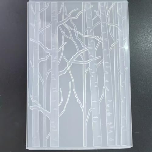 WooYangFun 3D Tree Merry Christmas Embossing Folder for Card Making Floral DIY Plastic Scrapbooking Photo Album Card Paper DIY Craft Decoration Template Mold