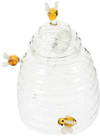 COLLBATH Honigglas Mit Schöpflöffel Vorratsglas Aus Für Küche Honigtopfbehälter Mit Löffel Für Honig Und Marmelade