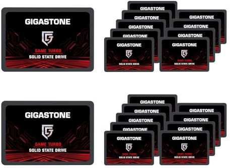 Gigastone SATA SSD 128GB (20er Pack) 2,5 Zoll 3D NAND Bis zu 520MB/s interne SSD SATA III SSD Festplatte Kompatibel mit Laptop und PC Desktop Festkörper-Laufwerk 2,5 SLC Cache Performance