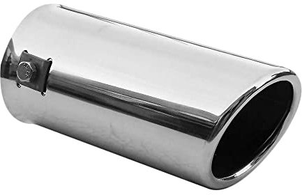 Rumplex Auspuffblende Rund Edelstahl Sportauspuff Auspuff Endrohr Ende Endrohrblende Auspuffspitzen Endrohrblenden Schalldämpfer Spitze Universell Auspuffrohr Chrom Rostfrei