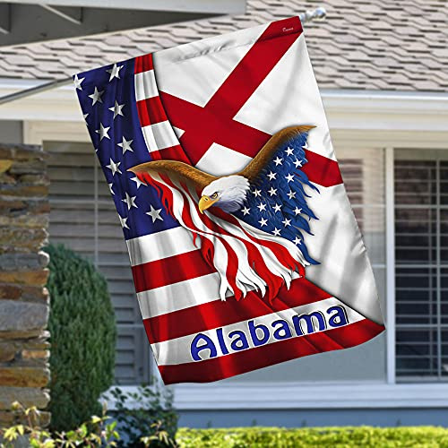 Bandiera Di Cortile American Flag-Alabama Bandiera Da Cortile Piccola Bandiere Decorativo Bandiera Di Festa 30X45cm Per Vacanza, Decorazione, Tutte Le Stagioni