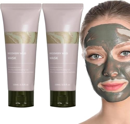 Relief Mud Mask - Deep Cleansing & Hydrating Clay Face Mask, Recovery with Boryeong Mud, Korean Pore Cleansing & Oil Control, Nourishing & Moisturizing Facial (2 Pcs)
