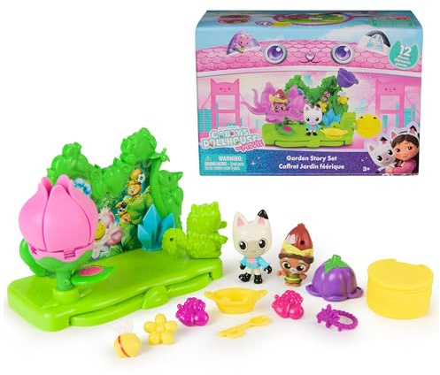 Gabby's Dollhouse The Movie, Garden Story Set with Pandy Paws & Kitty Gnome