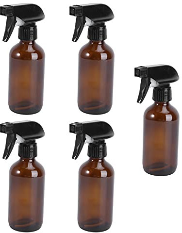 NOLITOY 5 Botellas Rociadoras De 250 Ml Vidrio Vacías Rellenables Para Plantas Rociador De Agua