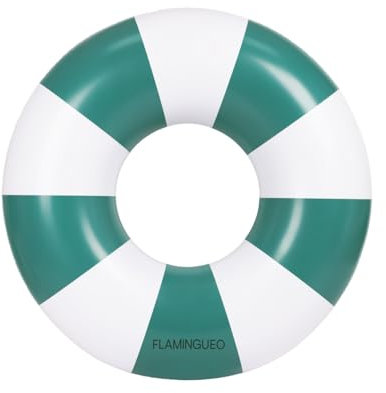 Flamingueo Bouee Piscine - Matelas Piscine, Bouée Gonflable, Bouee Piscine Adulte, Gonflable Plage, Accessoires Piscine, Bouee Geante (110x110x27 cm)