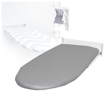Tabla de Planchar de Pared, Plegable y compacta, Ideal para Espacios pequeños, Dormitorio, lavandería, guardarropa y apartamento (no Incluye Plancha) (Color 1)