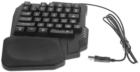 OSALADI Clavier Gamer Touches Rétroéclairé Fil Compact Simple pour Pc Et Jeu à Domicile