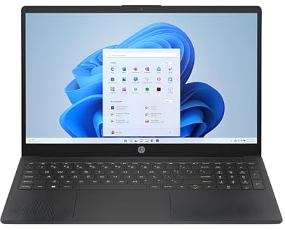HP 15.6 Full HD Laptop, AMD Ryzen 7 5825U (Up to 4.5GHz), 16GB RAM, 512GB SSD, Windows 11 Home, Anti-Glare Display, Fast Charge, Dual Speakers, Black, 15-fc0527sa
