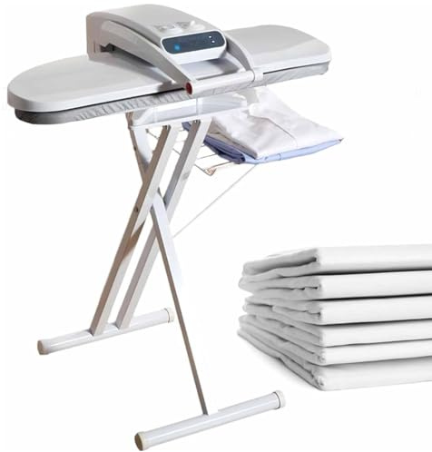 Grande pressa da stiro a vapore con schermo LED, pressa da stiro digitale con 5 impostazioni per il tessuto, pressa da stiro intelligente per uso domestico e commerciale, capacità del serbatoio,65cm