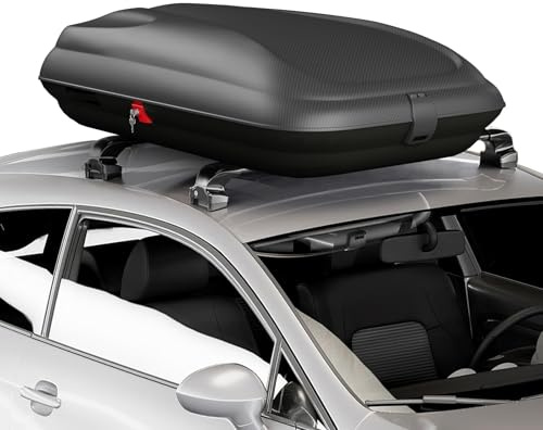COSTWAY 250L Dachbox Auto, Dachkoffer abschließbar mit Zentralverriegelung, Schlüsseln & Gurten, Gepäckbox wasserdicht, Dachgepäckträger XXL für Autos, Vans, SUVs, Schwarz