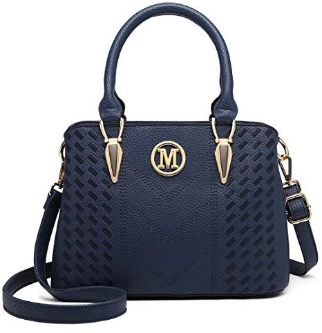 Miss Lulu Handtasche Damen Mittelgroß Henkeltasche Elegante Schultertasche Tasche für Damen mit Lychee Muster damenhandtasche aus PU Leder mit Abnehmbarer Schultergurt