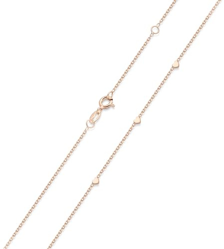 MATERIA by Matthias Wagner Herz Kette Damen - 925 Silber Halskette Choker in silber oder vergoldet 42-45cm