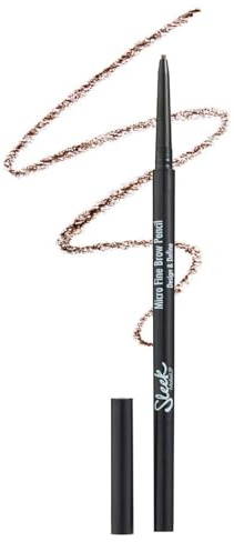 Sleek MakeUP Micro-Fine Brow Pencil for Precise Hair Like Strokes, Waterproof, Long Lasting, Dual Ended, Medium Brown