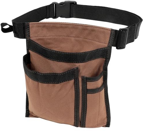 JOINDO Tool Pouch Belt, Utility Belt Bag with 5 Pockets, Tool Apron Pouch, Garden Tool Belt for Men Women Carpenters Electricians Mechanics