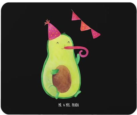 Mr. & Mrs. Panda Mousepad Avocado Party - Geschenk, Happy Birthday, mauspad Laptop, Geburtstag, Mouse Pad, pc, mousematte, Avocados