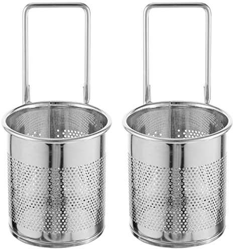 BESTonZON Misurino Per La Pasta Schiumarola Per Alimenti 2 Pz Pasta Tè Filtraggio Filtro in Verdure Stile Ceppo Minestra Scolapasta. Cullender Schiumarola Per Alimenti