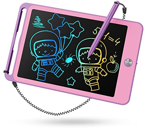 TEKFUN Kids Toys for 3 4 5 6 Years Old Girls, 8.5 Inch LCD Writing Tablet for Toddler, Colorful Drawing Board for Kids, Learning Doodle Scribbler Pad for Christmas & Birthday Gifts (Purple)