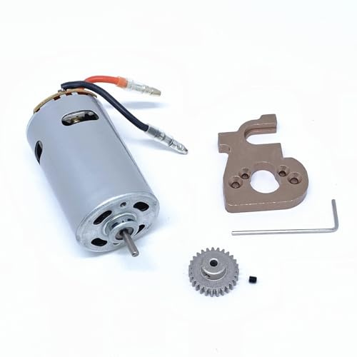 KingVal Replacement 550 Motor with Motor Mount and 27T Motor Gear RC Spare Parts Compatible with WLtoys 124019 124018 144001 RC Car