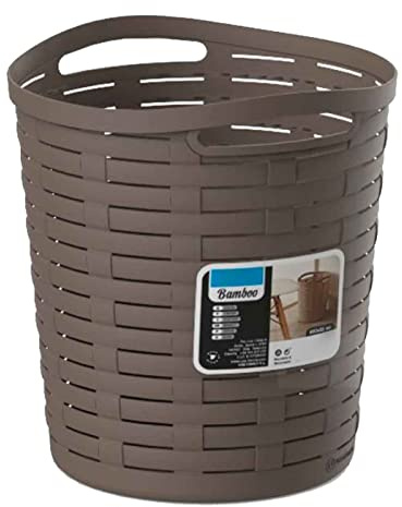 Tradineur - Papelera con Asas - Fabricado en plástico -Especial para baños de hogar o Trabajo - 20 litros - Ø 35 cm - Color Surtido