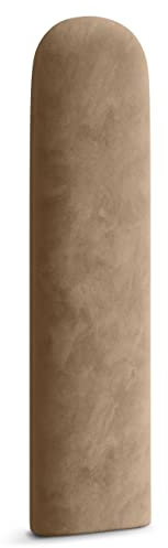 Muralo - Paneles ovalados acolchados para cabecero de cama, para decoración de pared, para dormitorio o salón, como cojines lumbares, modernos (beis, 20 x 100 cm)