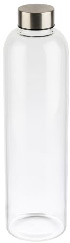 APS 66909 - Botella de cristal (7,5 x 7,5 cm, altura 28,5 cm, diámetro de 7,5 cm, 1 L), transparente