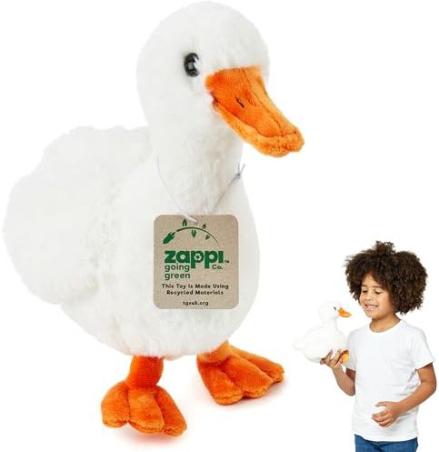 Zappi Co ankor mjuk leksak (25 cm längd) – charmig och mjuk vattenfågelleksak, perfekt för barns fantasifulla dammäventyr