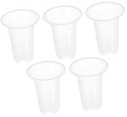 INOOMP 5 Pièces Pot D'orchidée Vase De Fleuriste Jardinières en Métal Liens pour L'extérieur Panier Orchidée Clair Décor en Métal Fendu Galvanisé Plastique Pot De Contrôle des Racines