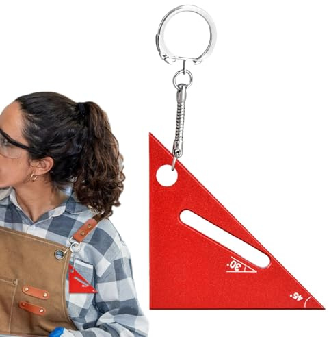 Metal Triangle Ruler | Alloy Metal Protractor | Portable Aluminum Carpenter Square | Small Metals Angle Ruler 90-degree Protractor Alloy Angle Measurement Tool Miniature Measuring Tool for Carpentry