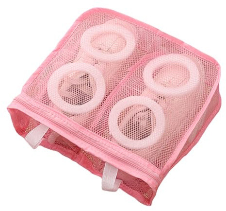 Wäschenetz Schuhe Schuhsack Waschmaschine Grosse Kapazität Wiederverwendbar Wäschesack für Laufschuhe, Segeltuchschuhe, Socken (Rosa,28 * 24 * 8cm)